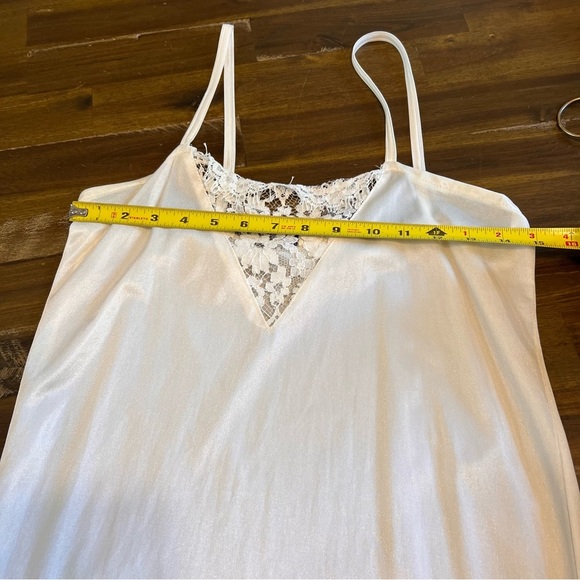 Kamisato Lace Slip Dress Plated Midi American Vintage USA Y2K Fairycore Cottage - Picture 8 of 16